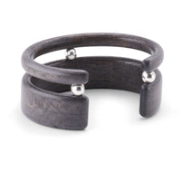 Horizon Cuff with Silver Beads 