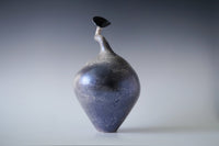 Nerida Coil Blue Iridescent Raku Vessel