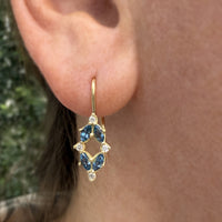 Santa Maria Aquamarine & Diamond Drop Earrings