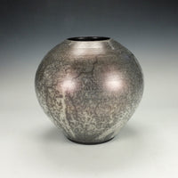 Naked Raku Jar with Red Blush 1