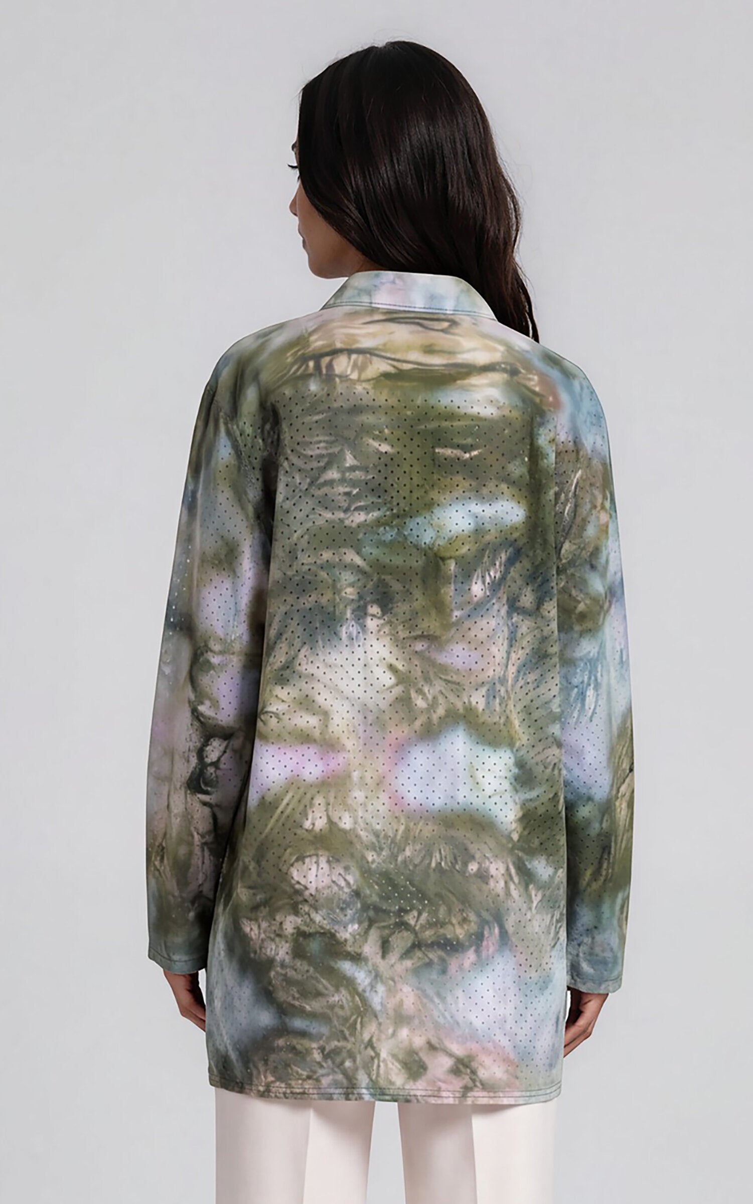 Tie Dye Shirt Jacket