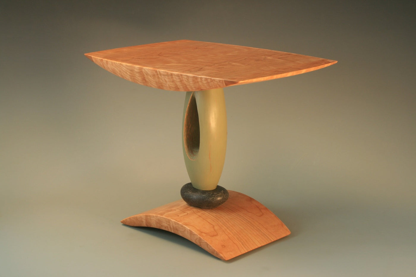 Green Teardrop End Table