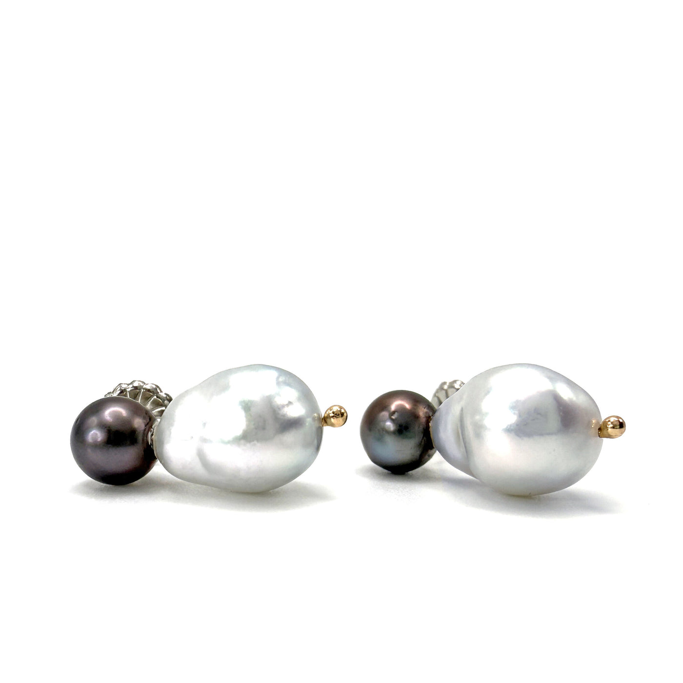 Baroque Akoya & Tahitian Pearl Earrings