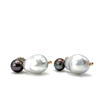 Baroque Akoya & Tahitian Pearl Earrings