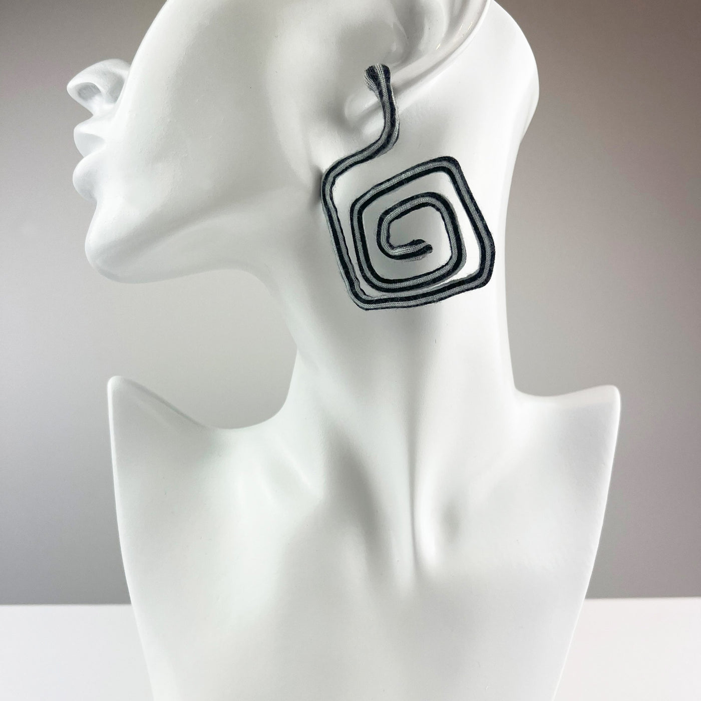 Spiral Square Stud Earrings
