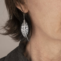 Sterling Laurel Leaf Earrings