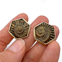 Ammonite Fossil Cufflinks