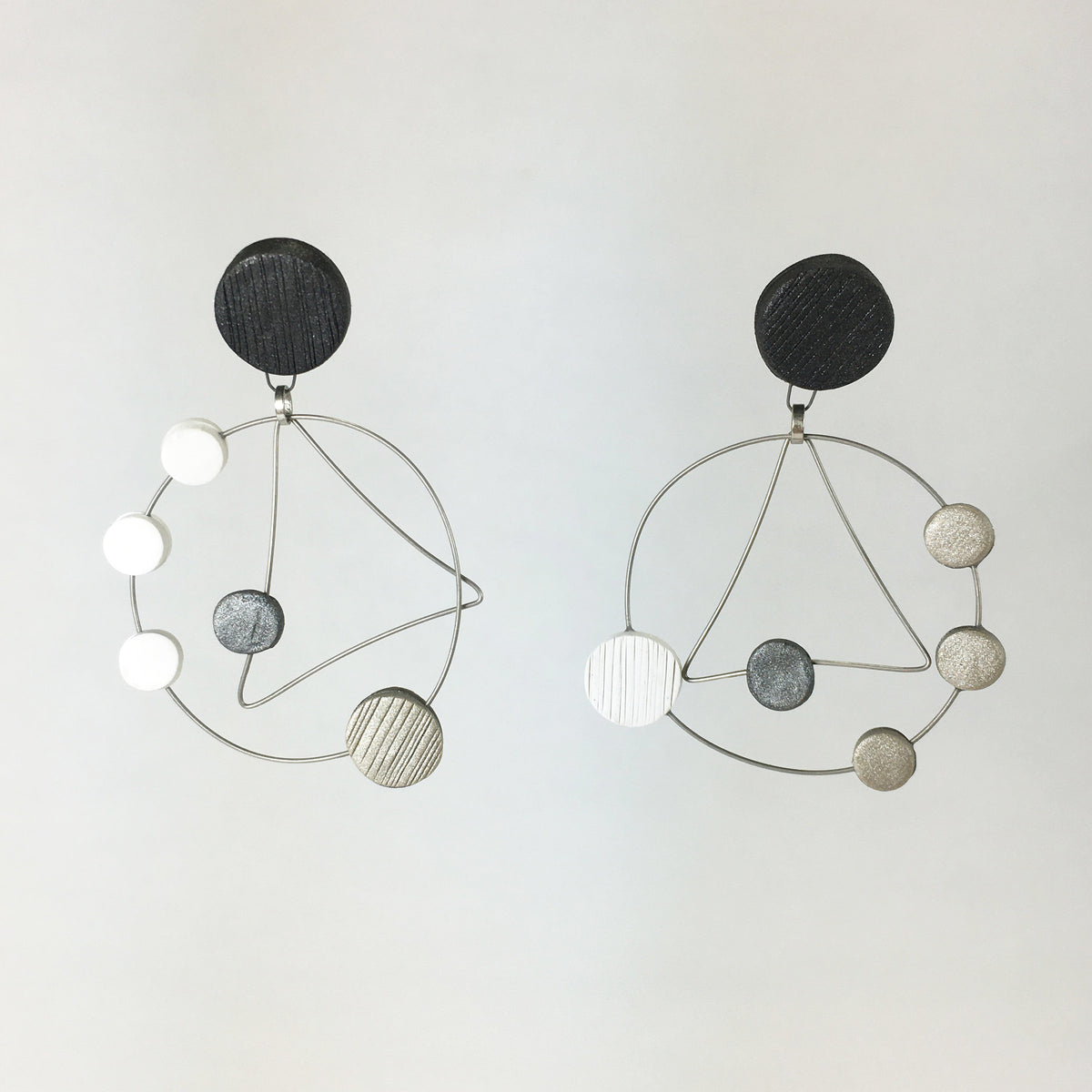 Triangle Circle Earrings