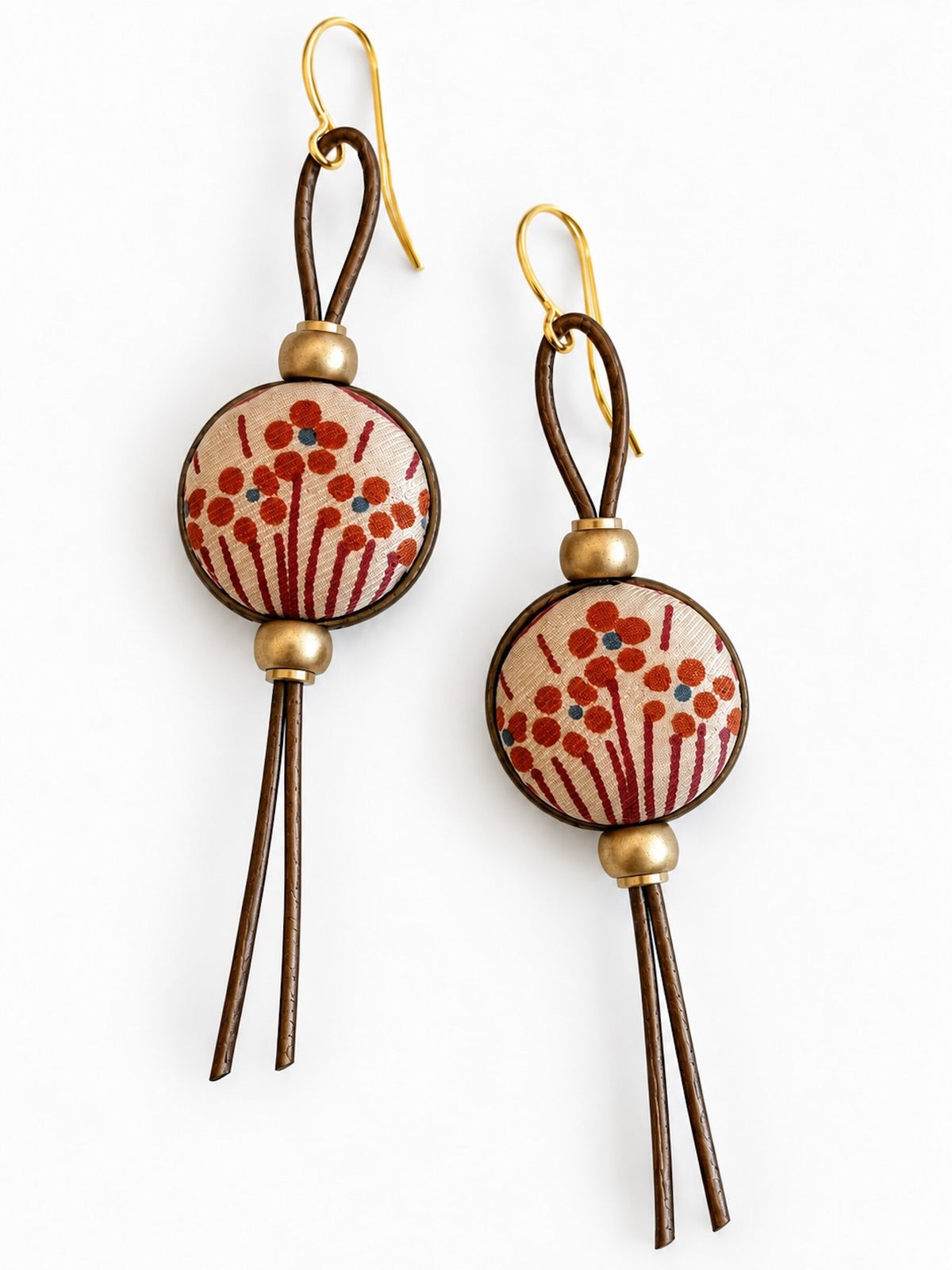 Floral Art Nouveau Silk Earrings
