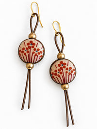 Floral Art Nouveau Silk Earrings
