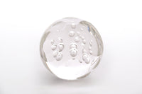 Clear Paperweight with Bubbles