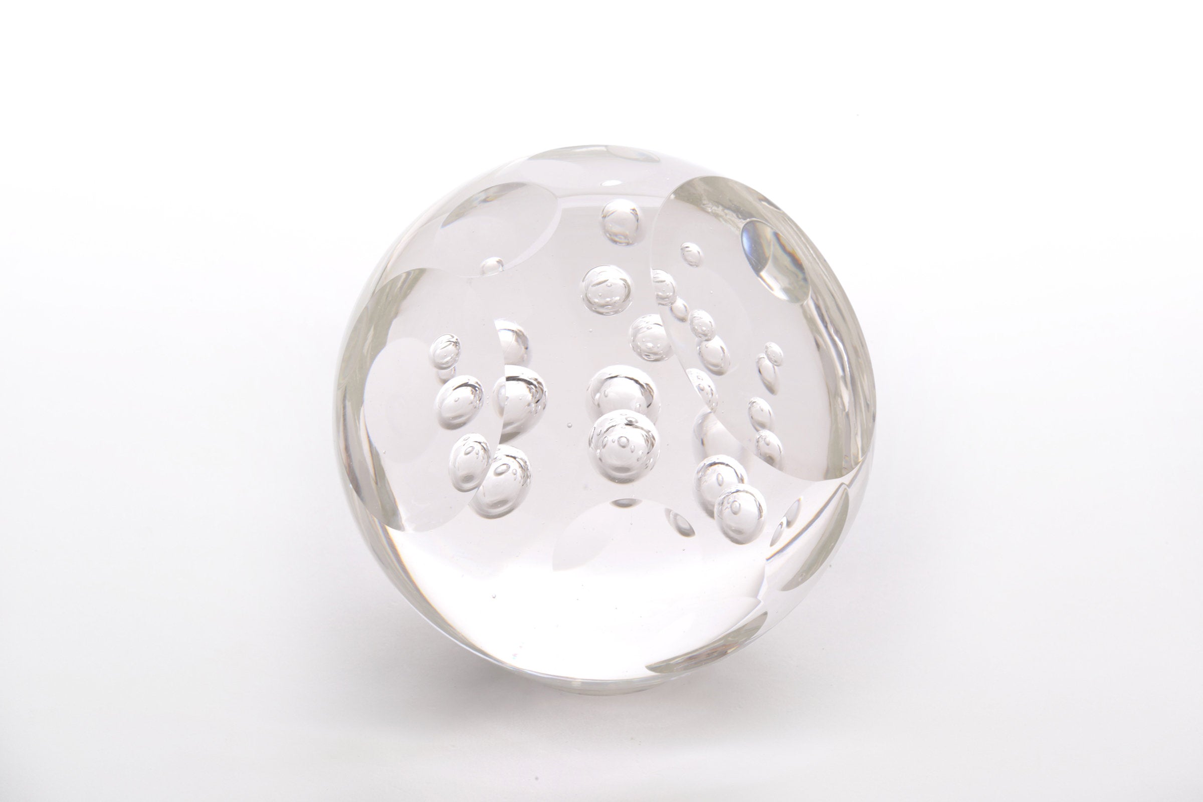 Clear Paperweight with Bubbles