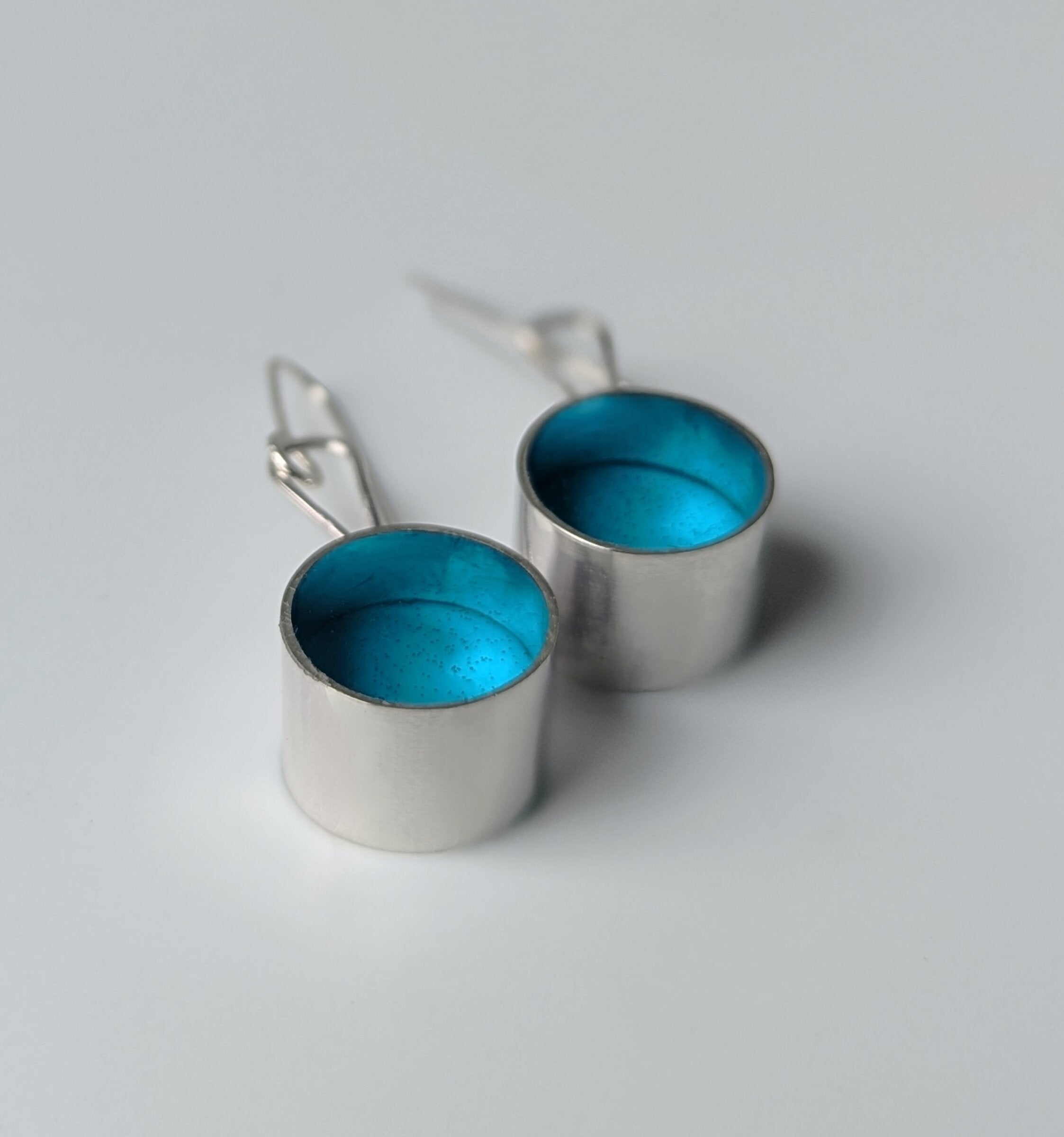 Blue Grotto Drum Earrings