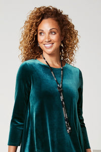 Black and Gray Crochet Lariat