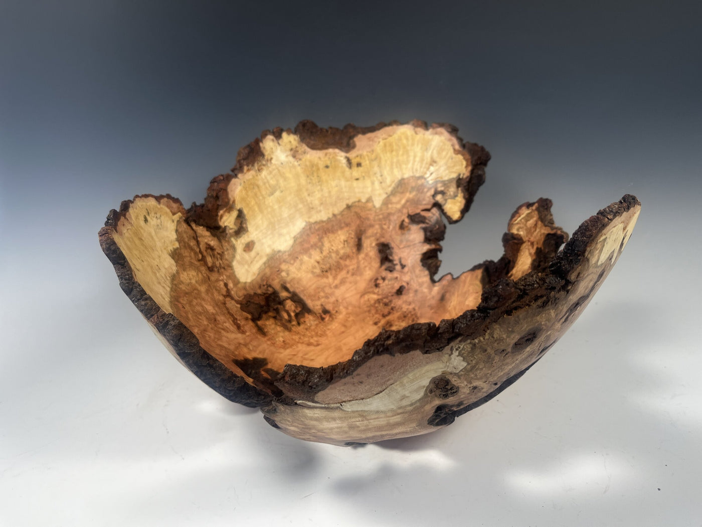 Natural Edge Cherry Burl Bowl III