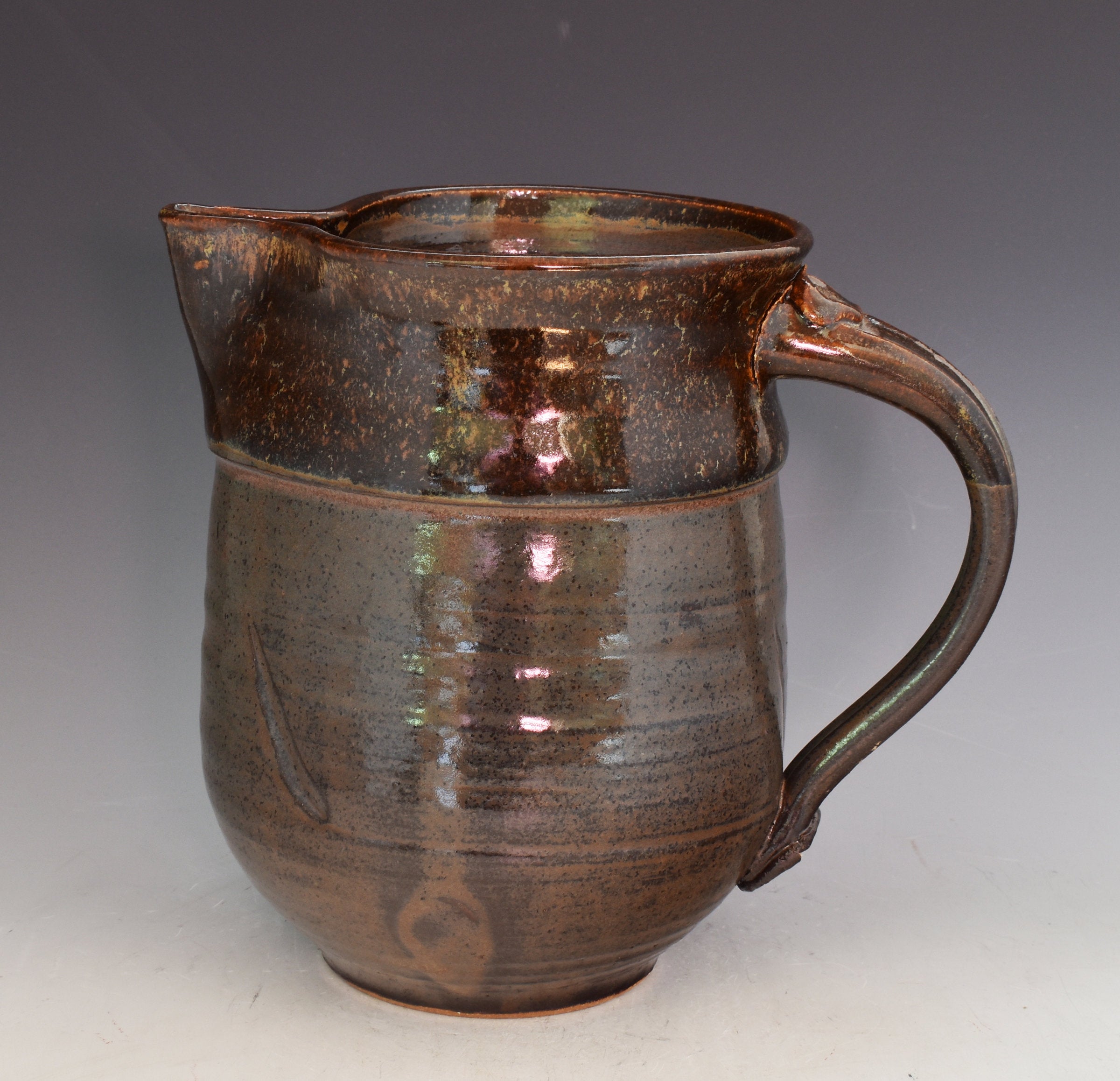 Wheel Thrown Stoneware Pitcher 1