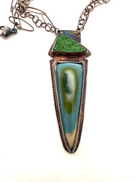 Blue Green Totem Necklace