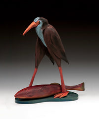Walking Bird with Fish