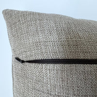 Leather Appliqued Color Blocked Pillow #2