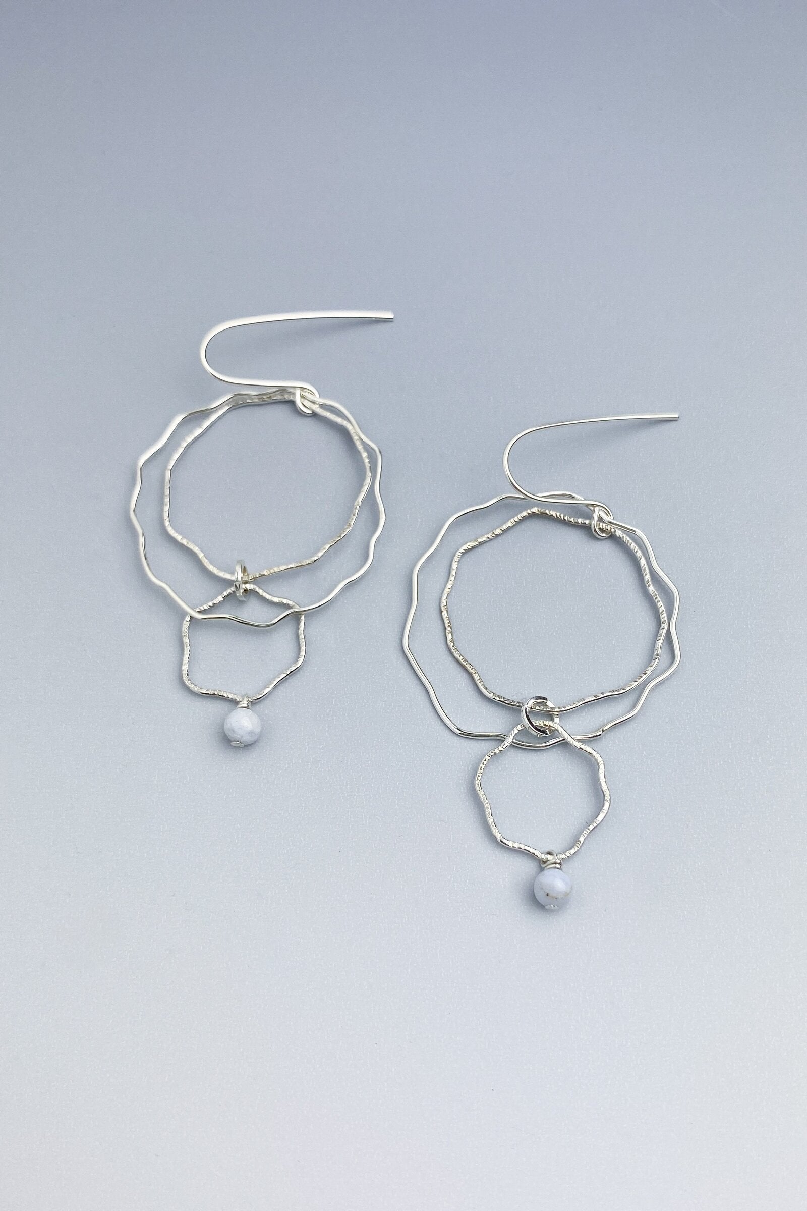Blue Lace Blossom Earrings