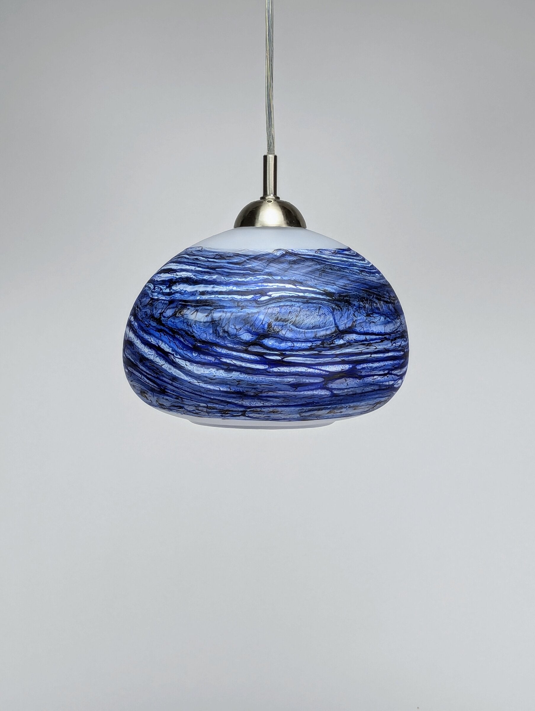 Alabaster Pendant Light in Blue