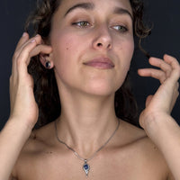 Sapphire & Diamond Stud Earrings
