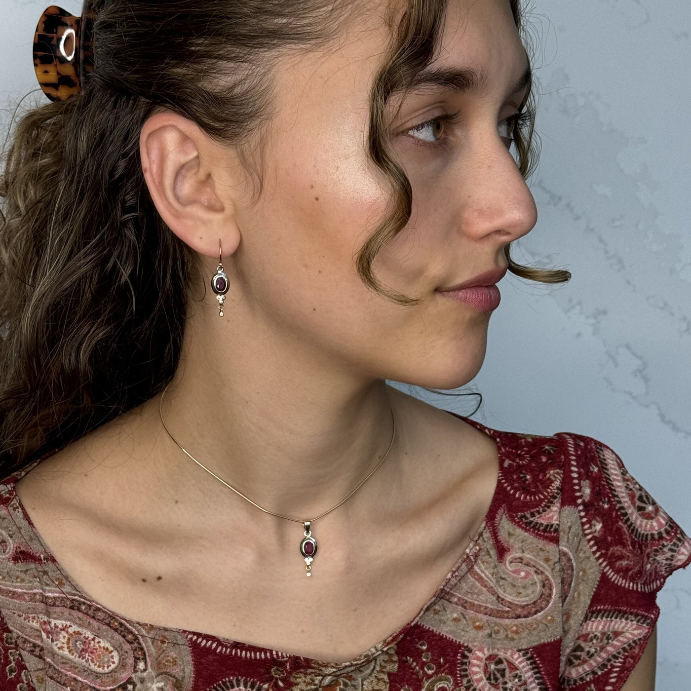 Ruby & Diamonds Pendant