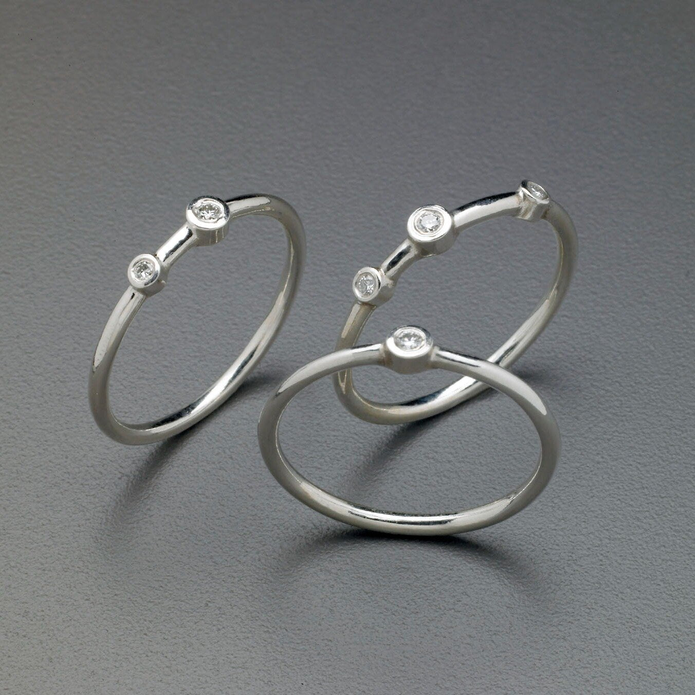 Diamond Stacking Rings