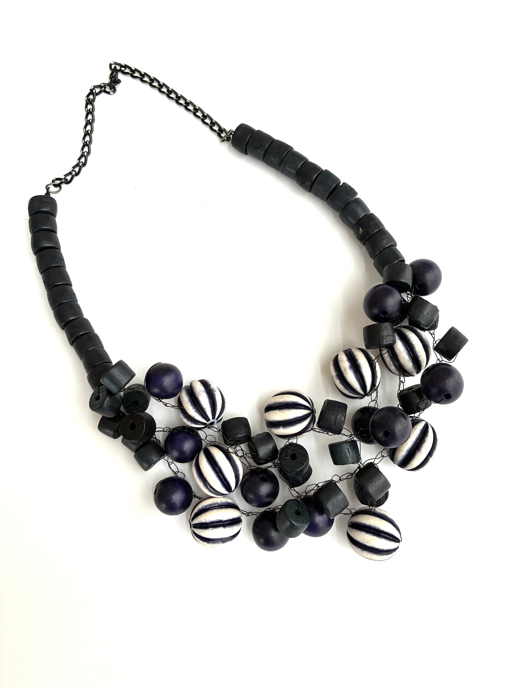 Navy Stripes Necklace