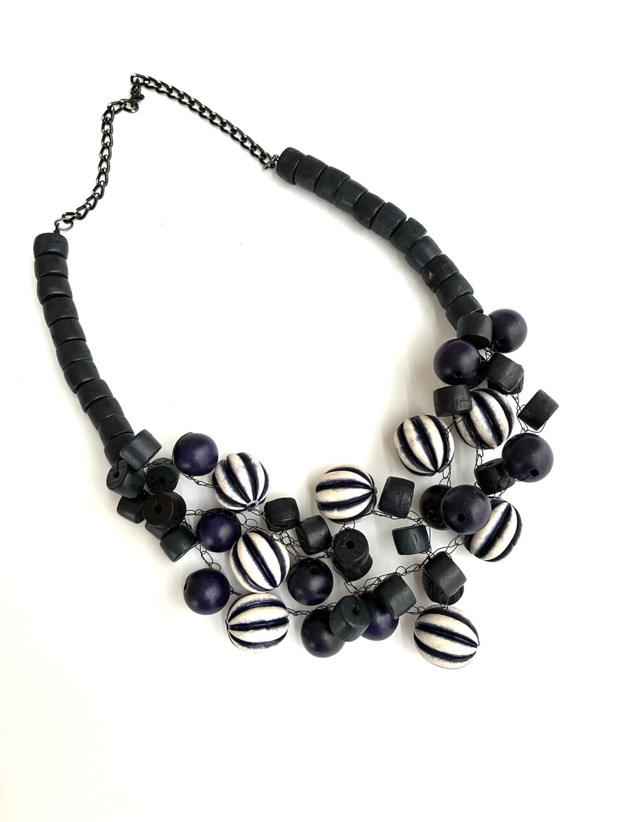 Navy Stripes Necklace