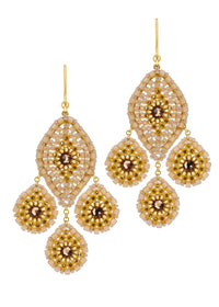 Shades of Gold Chandelier Earrings
