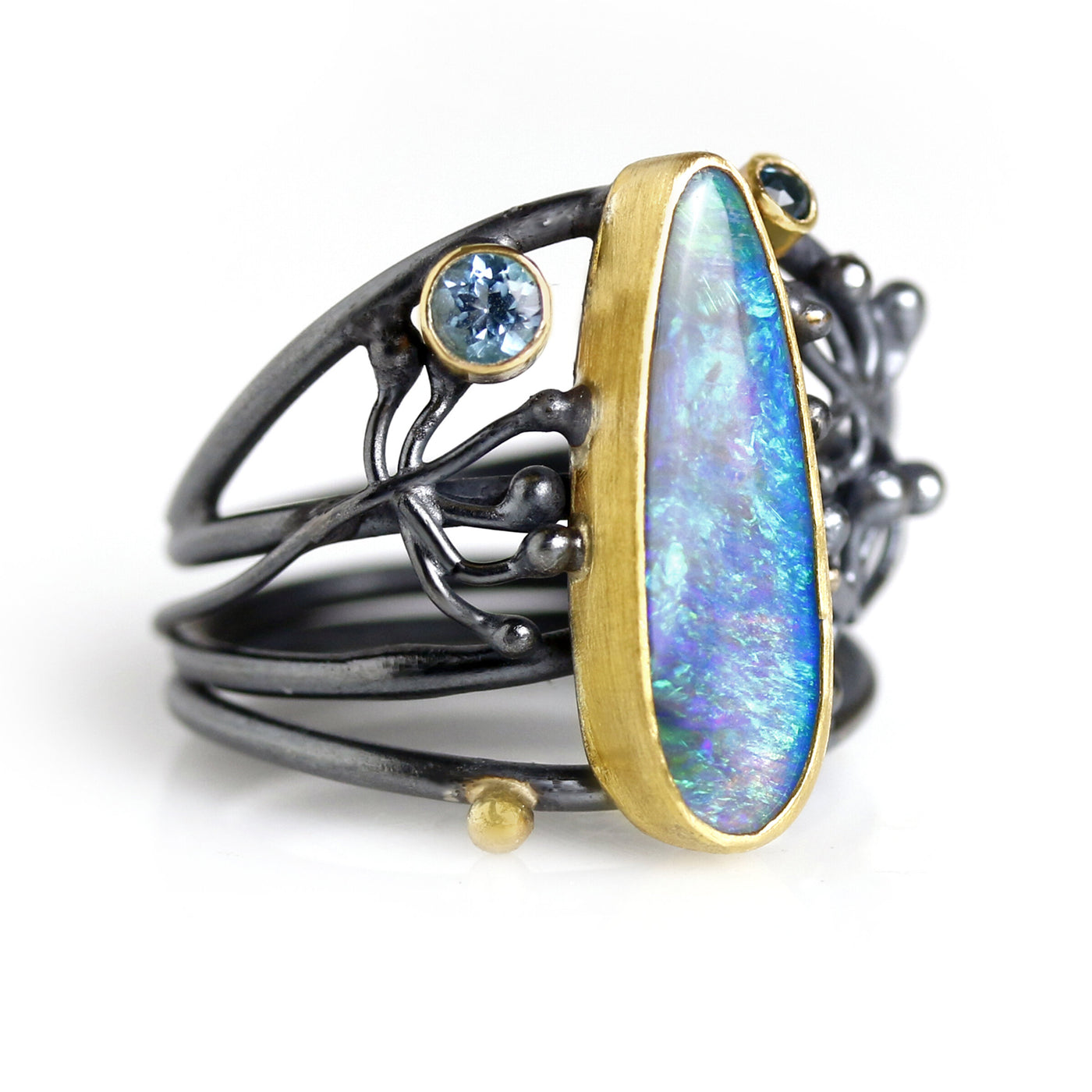 Opal Tangled Vines Ring