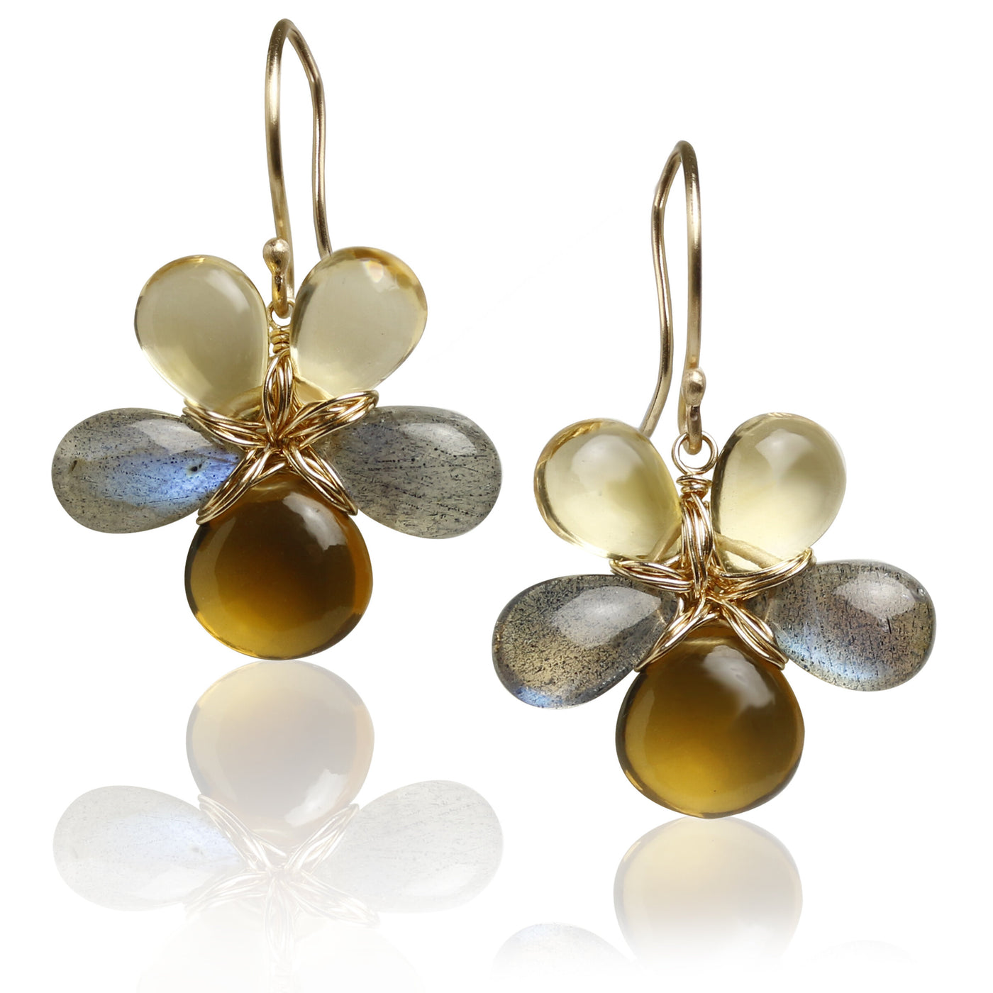 Sand & Stone Flower Earrings