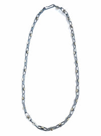 Pyrite Band Link Necklace