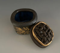 Stoneware Black and Gold Box