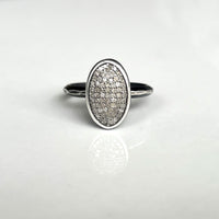 Oval Pave Diamond Ring