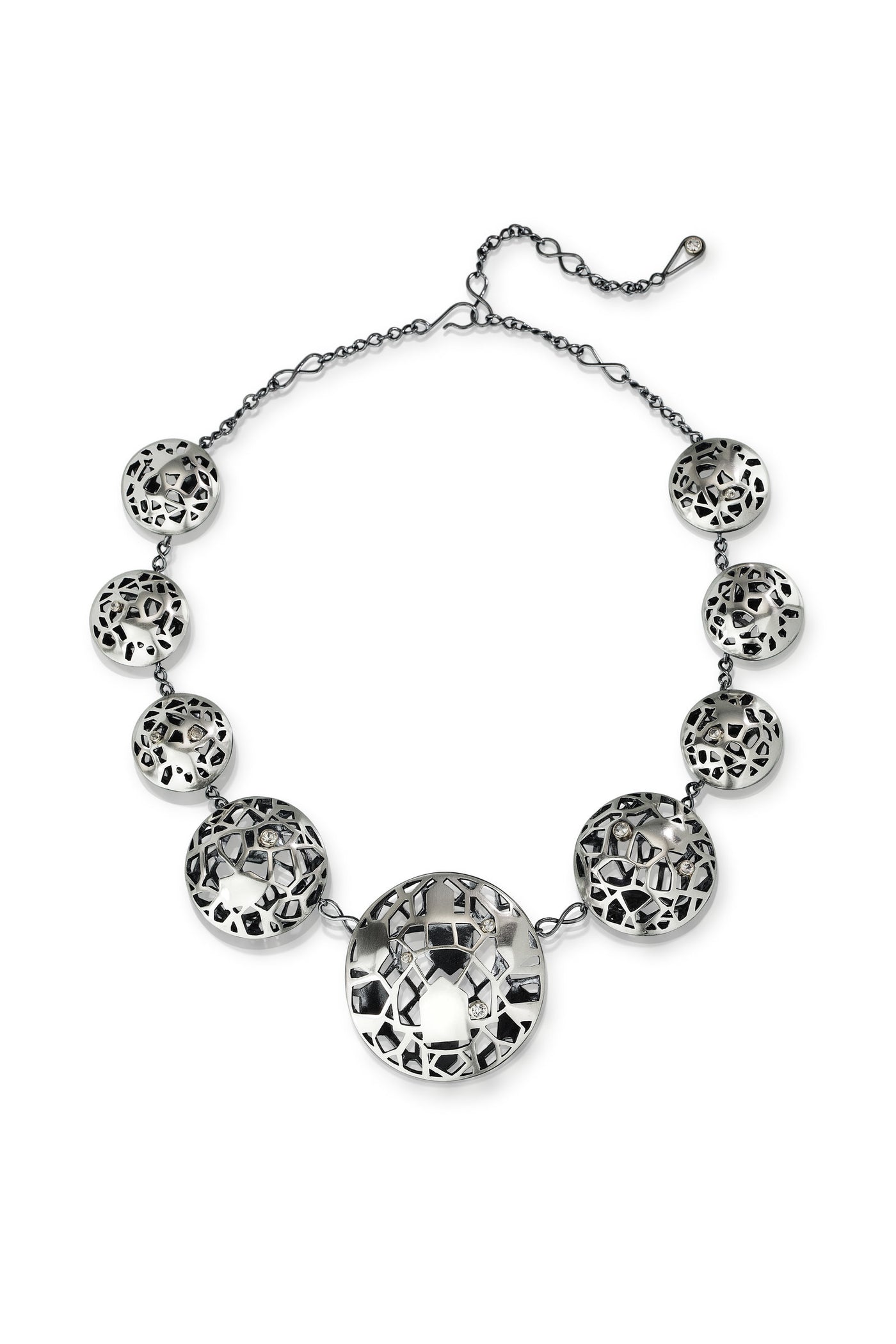 Silver Houses Statement Necklace