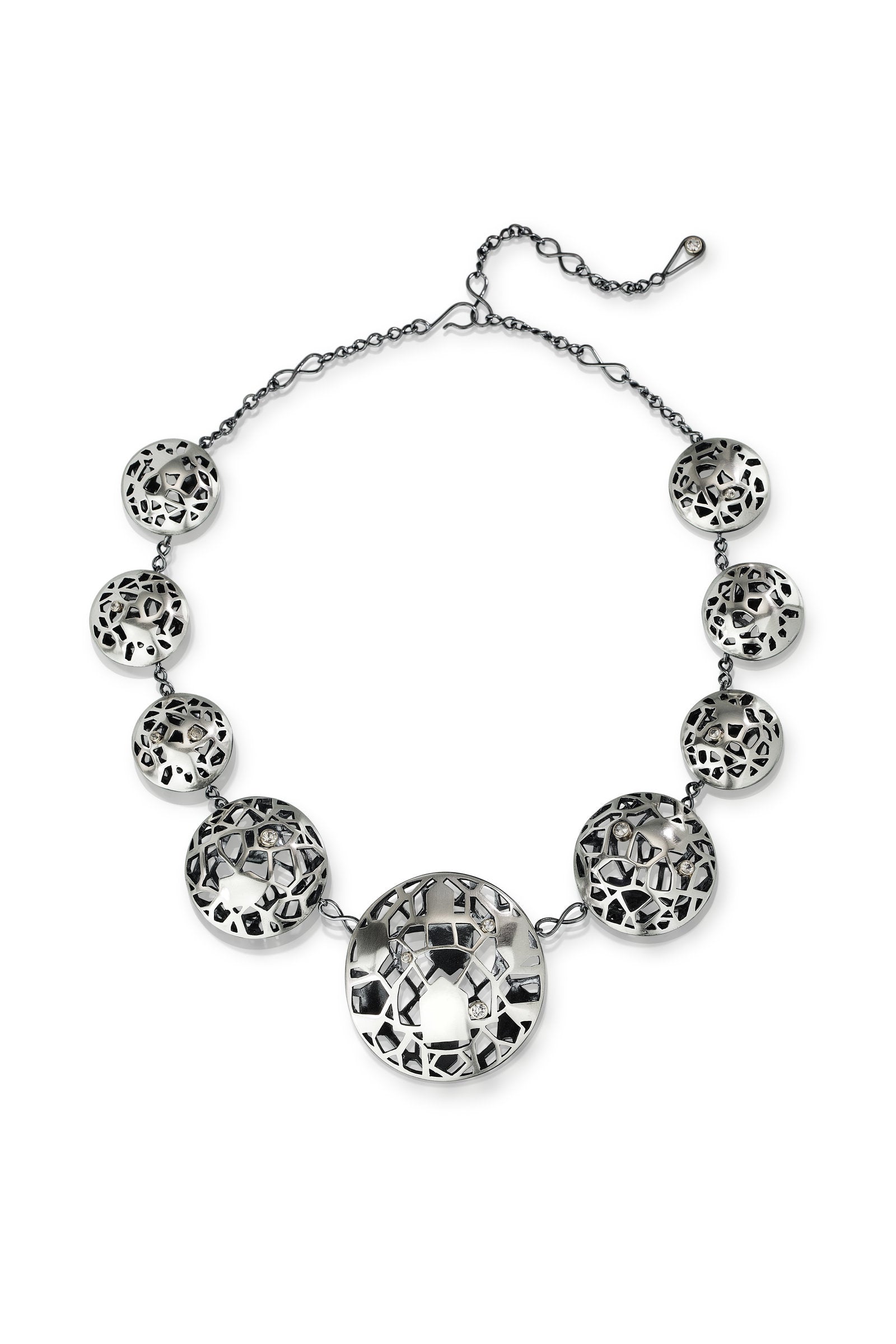 Silver Houses Statement Necklace