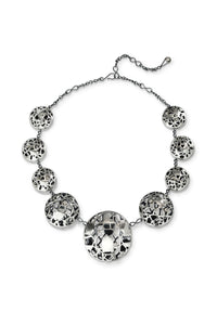 Silver Houses Statement Necklace