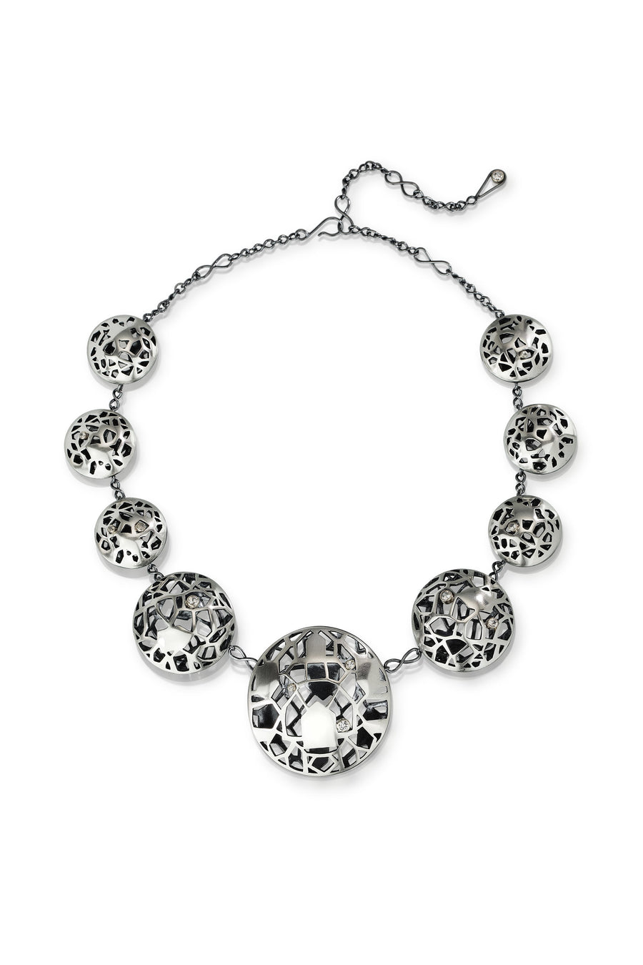 Silver Houses Statement Necklace