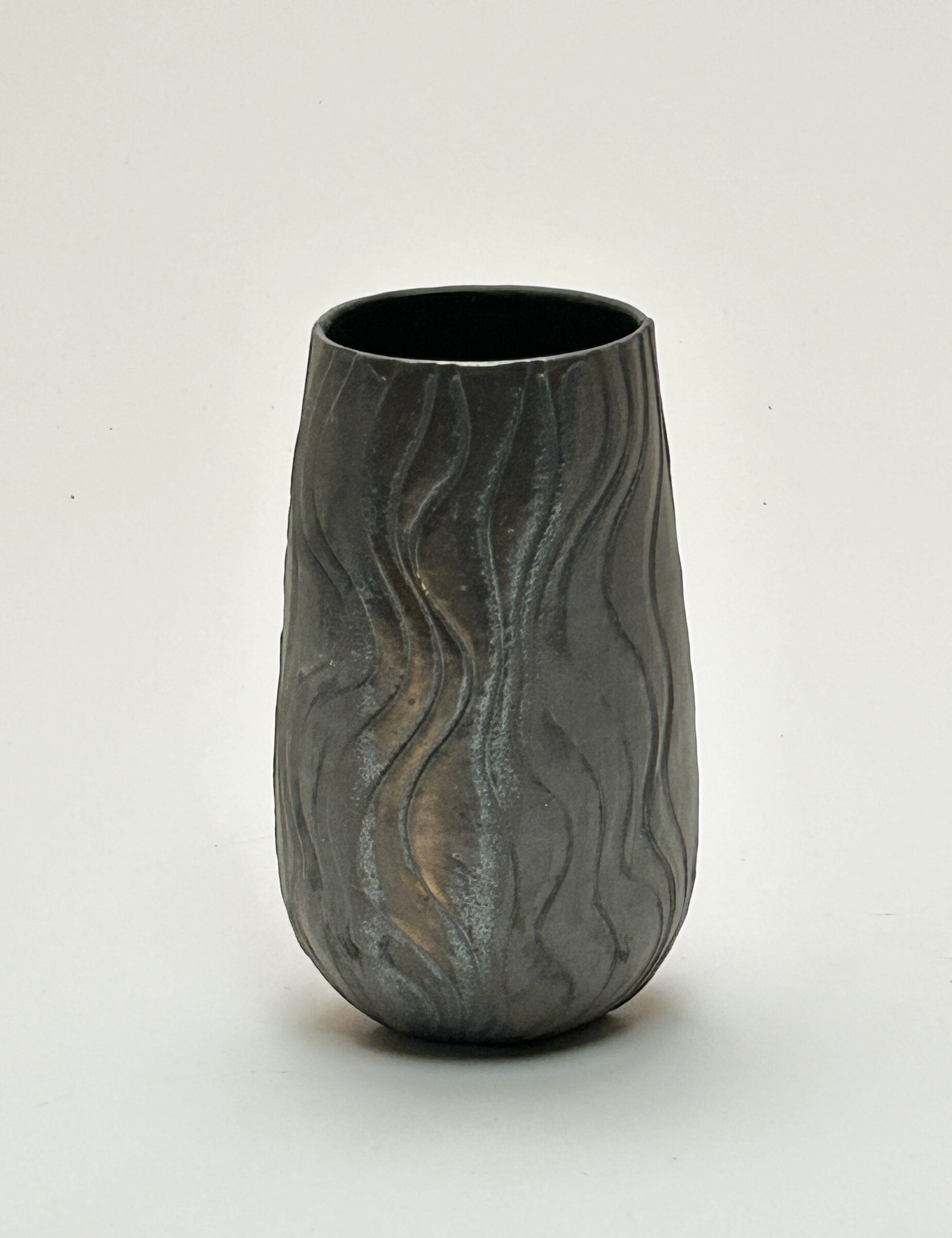 Carved Metallic Vase