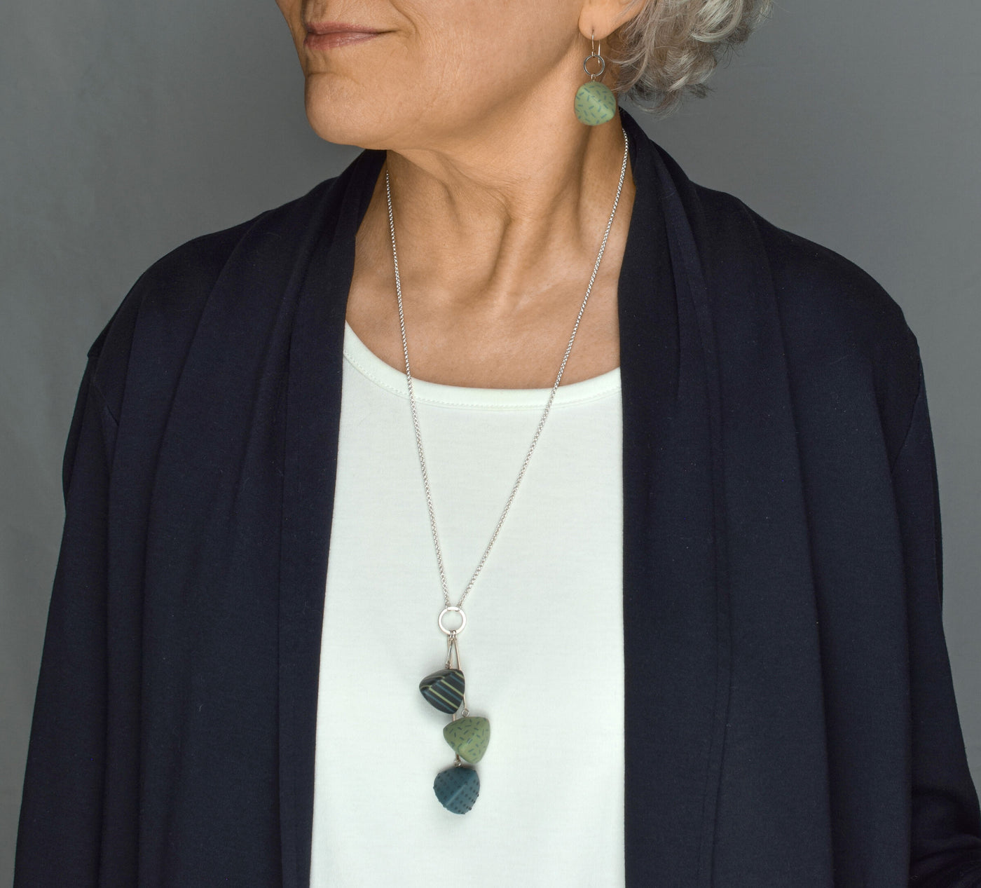 Teal, celery and gray