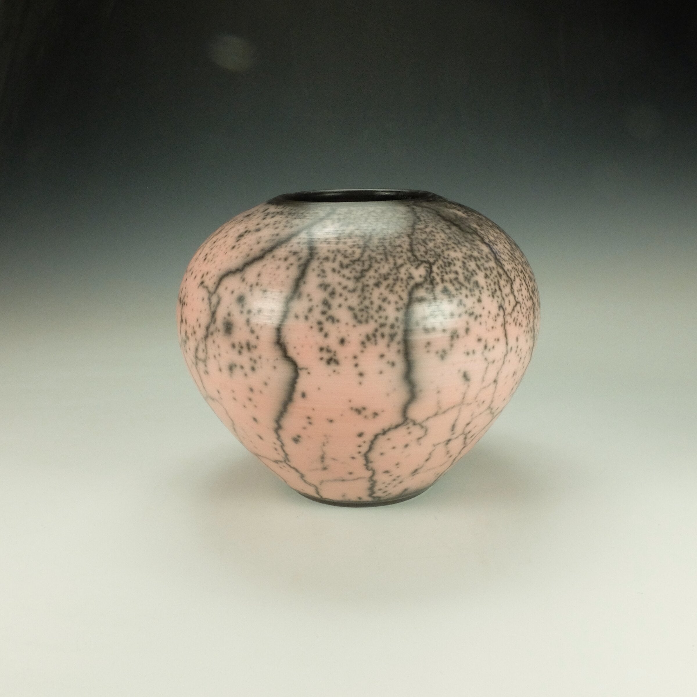 Round Rose Raku Pottery
