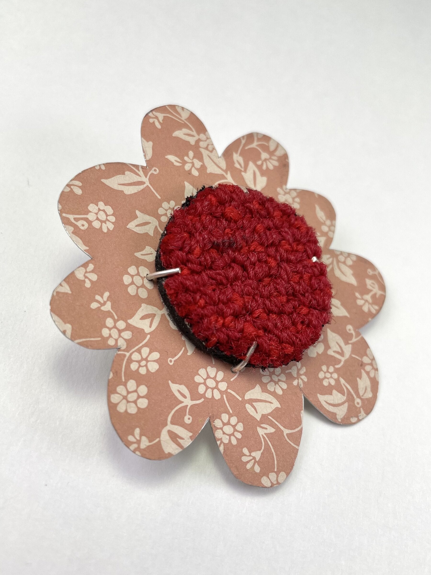 Red & Pink Meadow Brooch