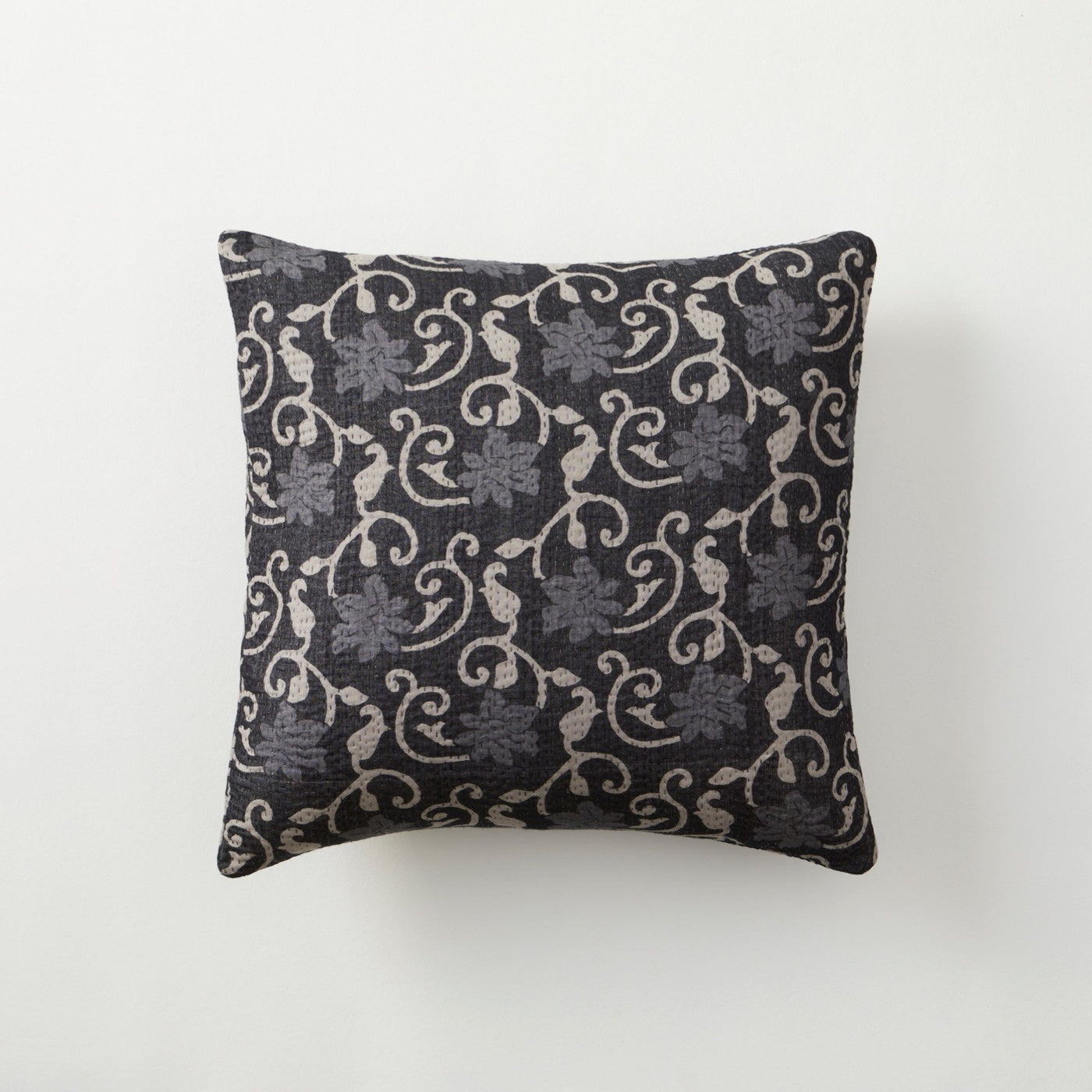 Vintage Printed Cotton Kantha Pillow