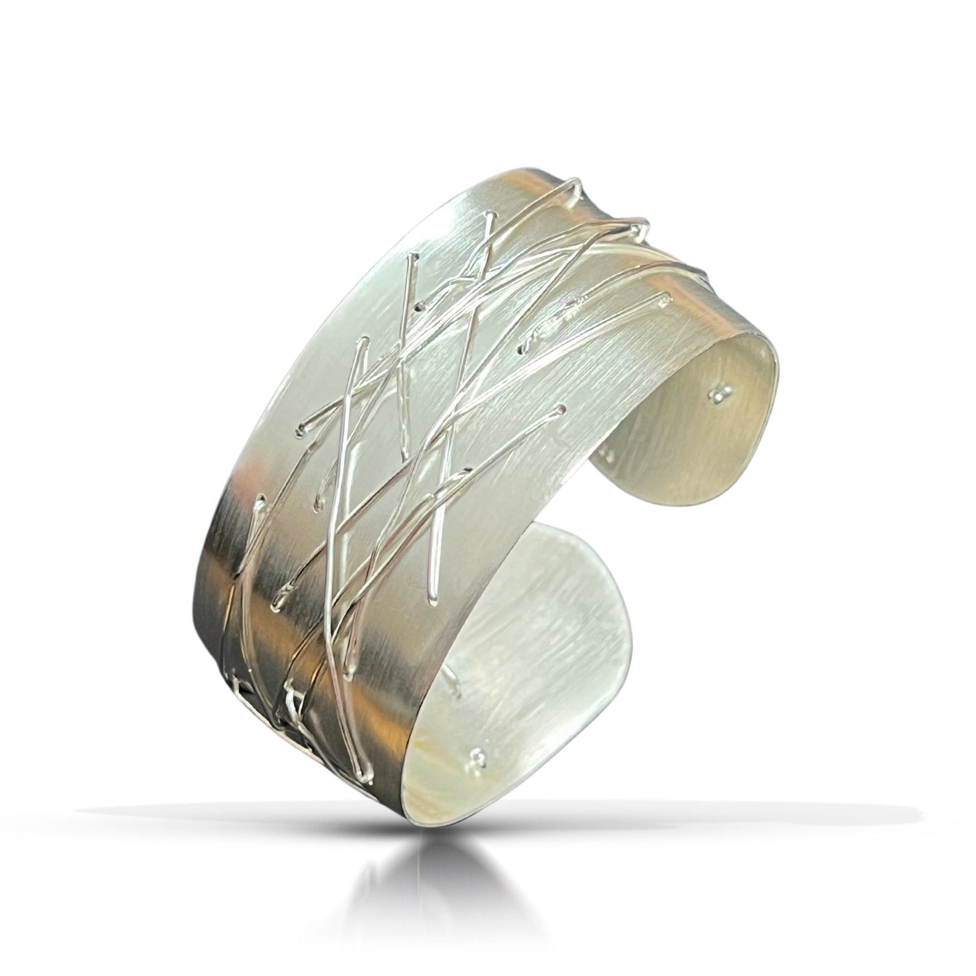 Bright Silver with Bright Fine Silver Thread