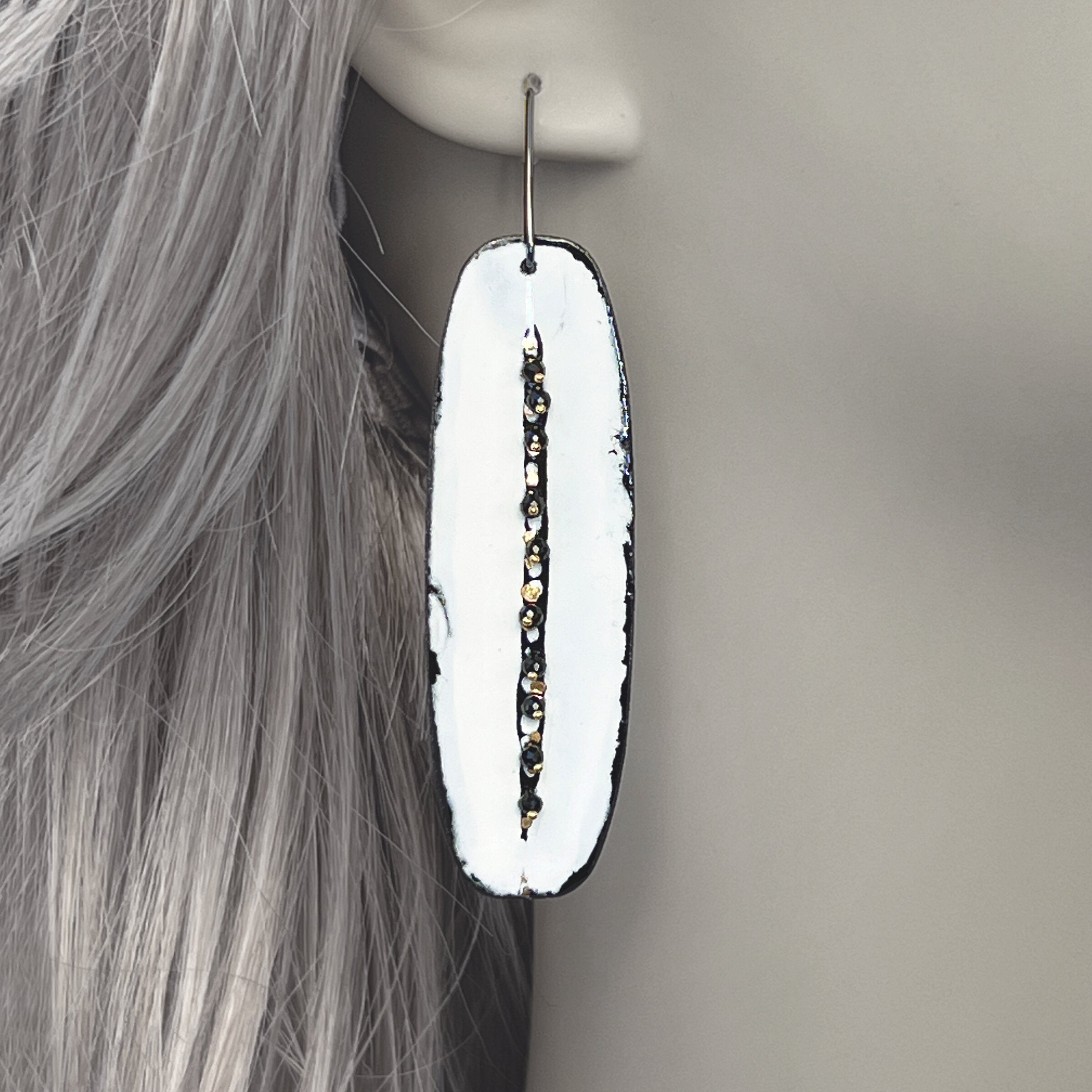 Milky Way Cartouche Earrings