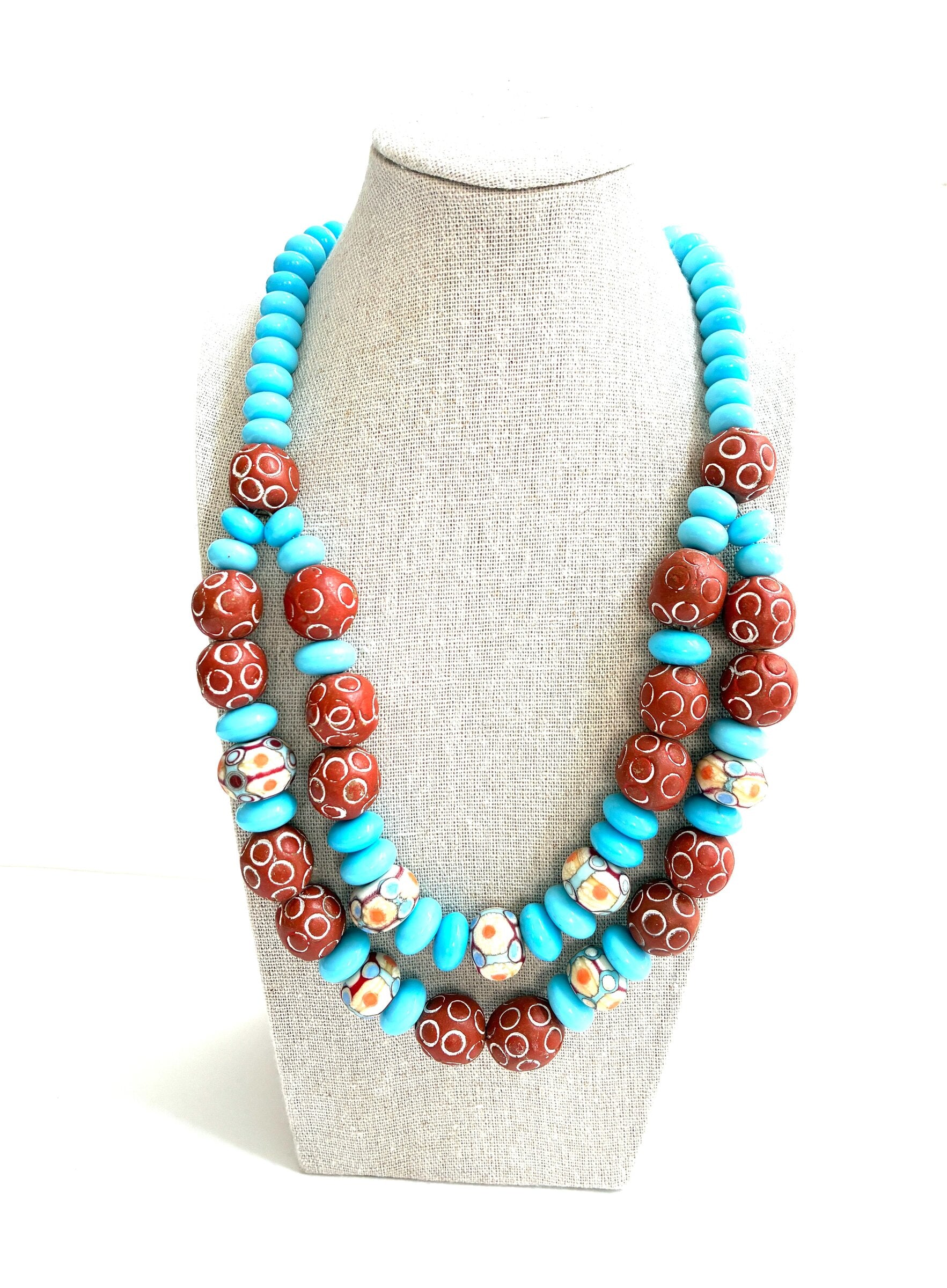 Patterned Bead Necklace