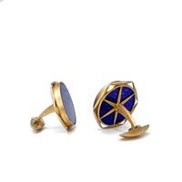 Lapis Leaf Cufflinks