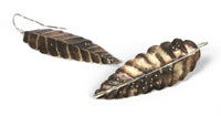 Insect Eggs on Elm Leaf Earrings